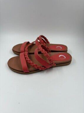 Journee Collection Colette Strappy Slide Sandals with Braided Strap Design 5.5M